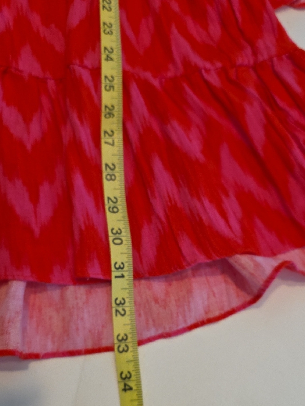 Pomander Place Kenzo Mini Dress Hot Pink Ikat Women’s Small Boho Tiered Preppy - Picture 8 of 9